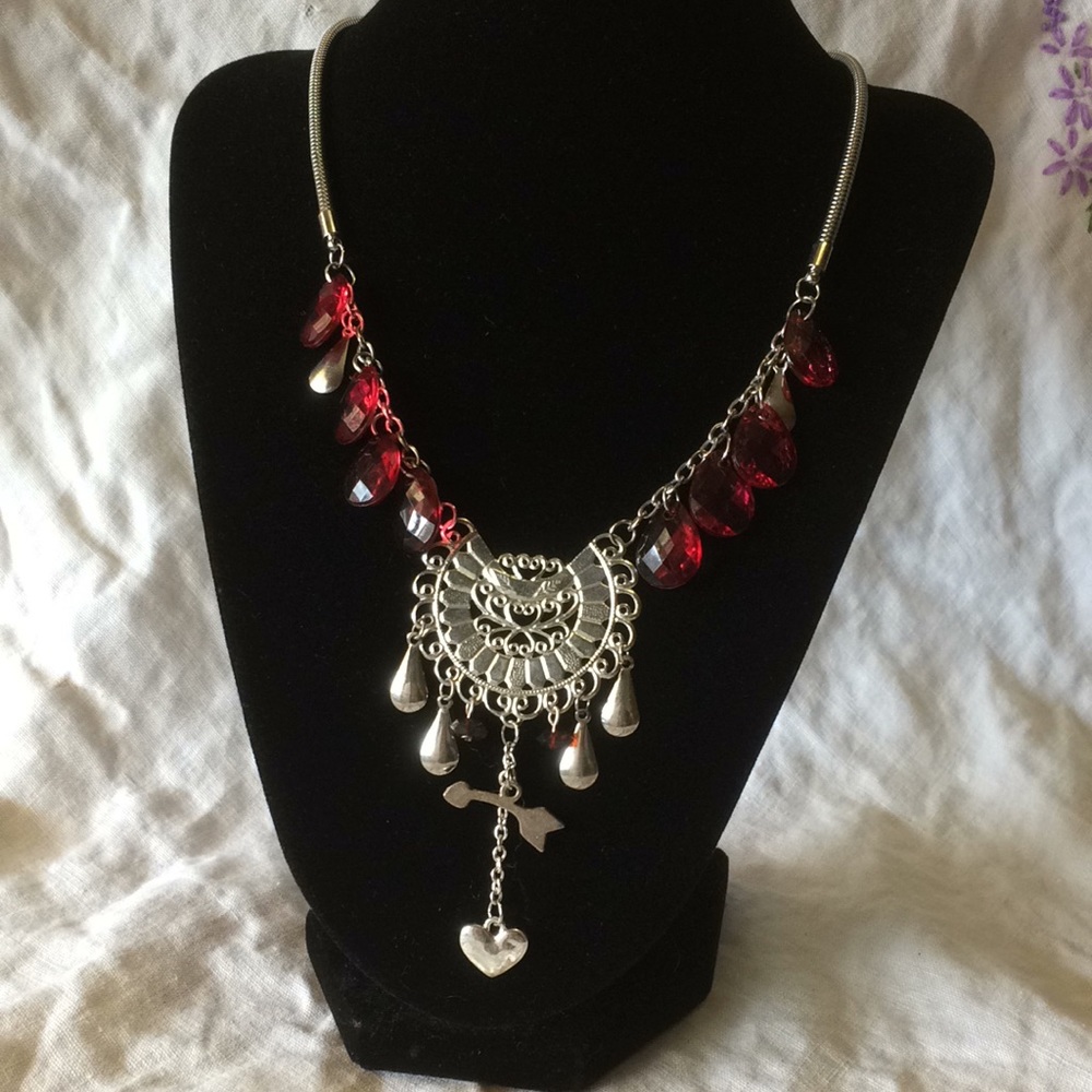 Handmade from reclaimed jewellery necklace
